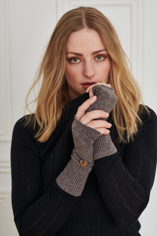 Armvarmere | Beta Studios Glove Fingerless Cashmere, mole