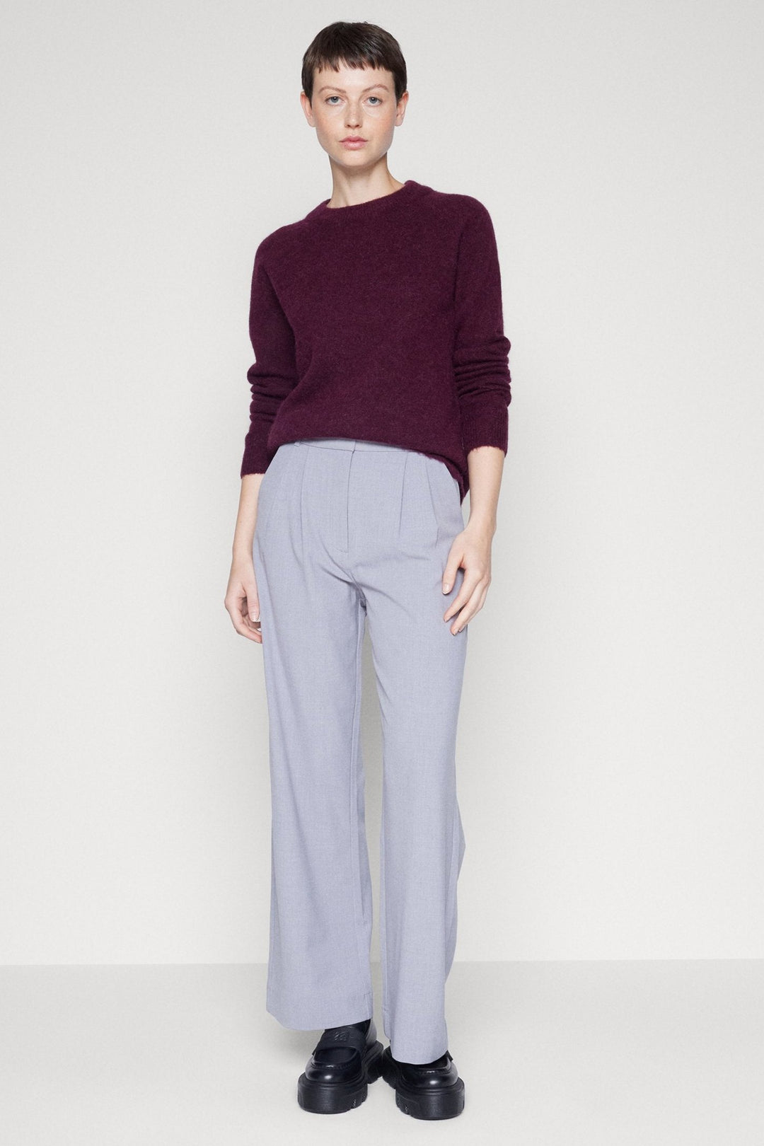 Selected Femme | Sweater | Lulu ls knit o-neck, winetasting