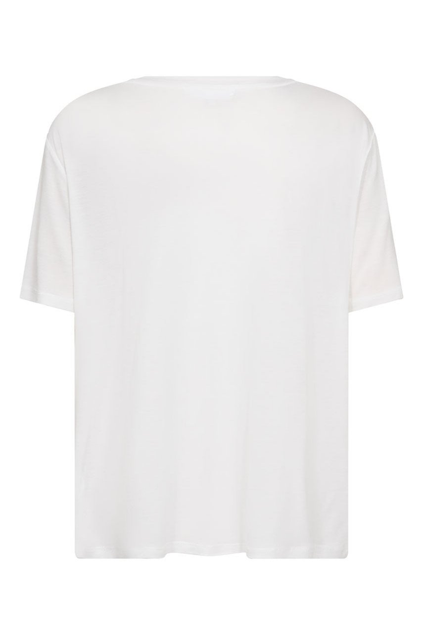 Leveté Room LR-Fred 1 T-shirt i Hvid | Klassisk Basis T-shirt i 100% Lyocell