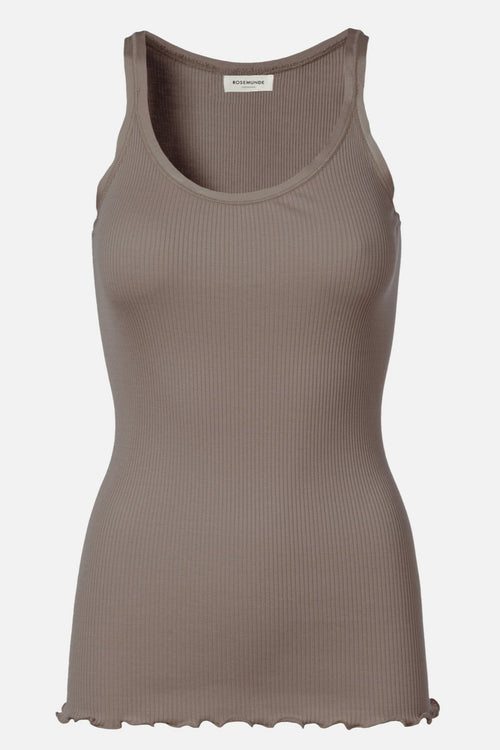 Rosemunde | Silketop | RWBelle Silk U-neck Strap Elastic Top, 5182 falcon