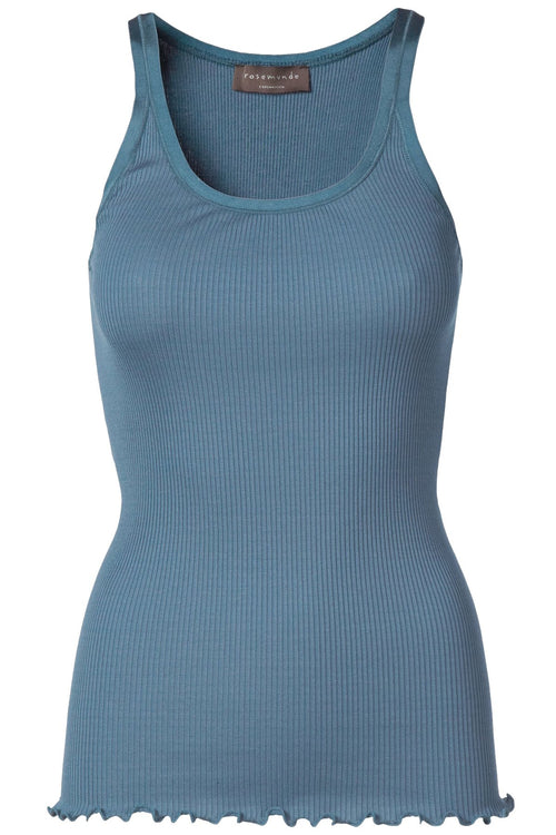 Rosemunde | Silketop | RWBelle Silk U-neck Strap Elastic Top, 5182 paris blue