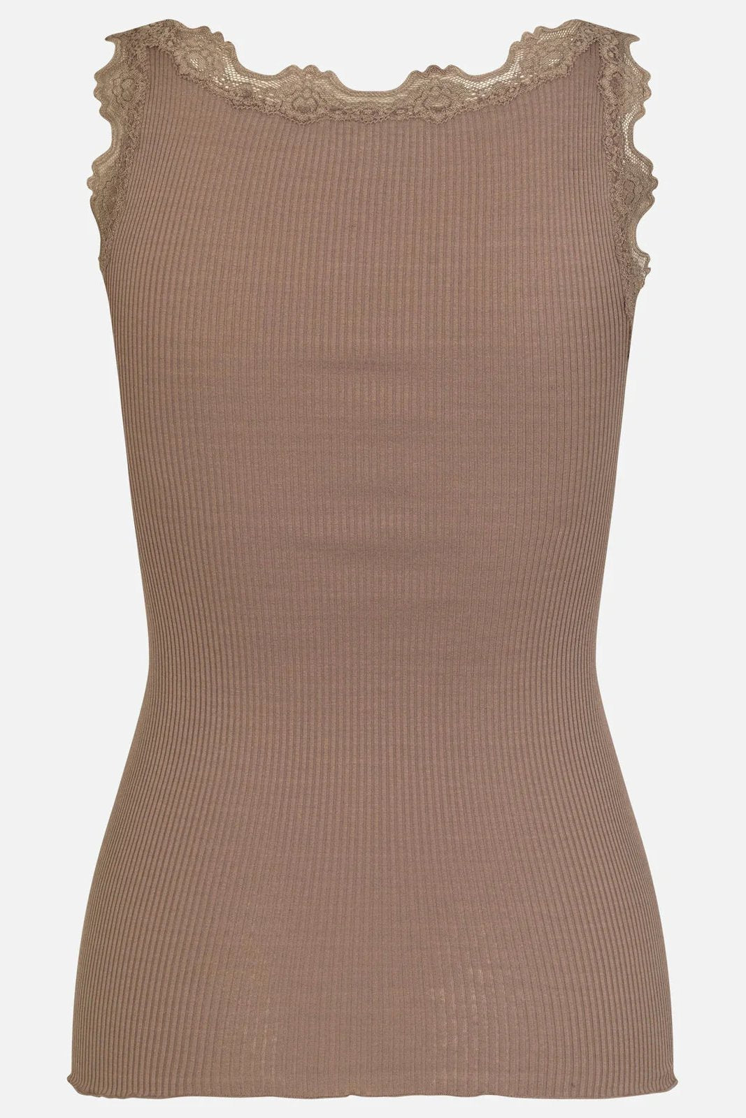 Rosemunde | Silketop | Tanktop med blonder, 5205 koala