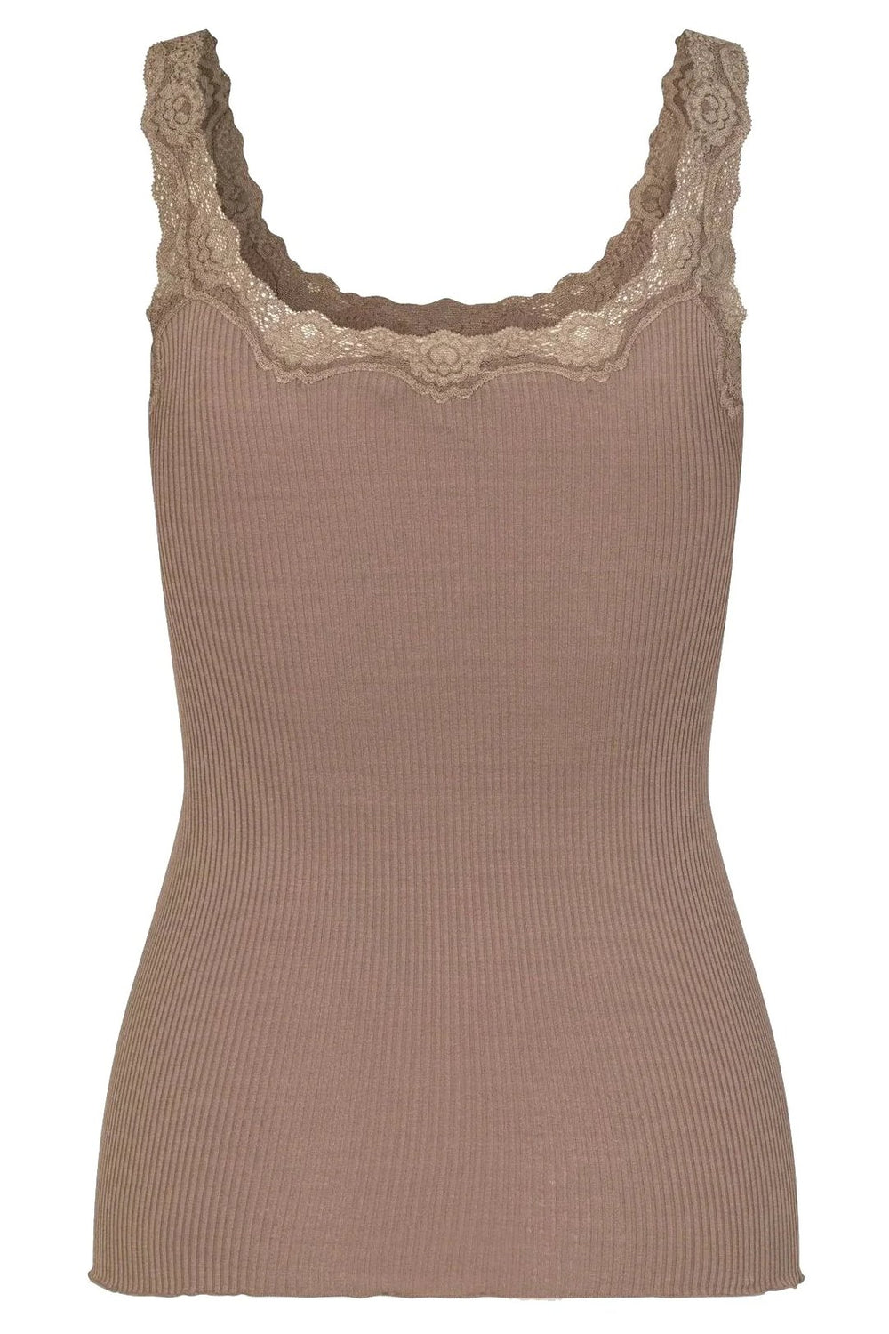 Rosemunde | Silketop | Tanktop med blonder, 5357 koala