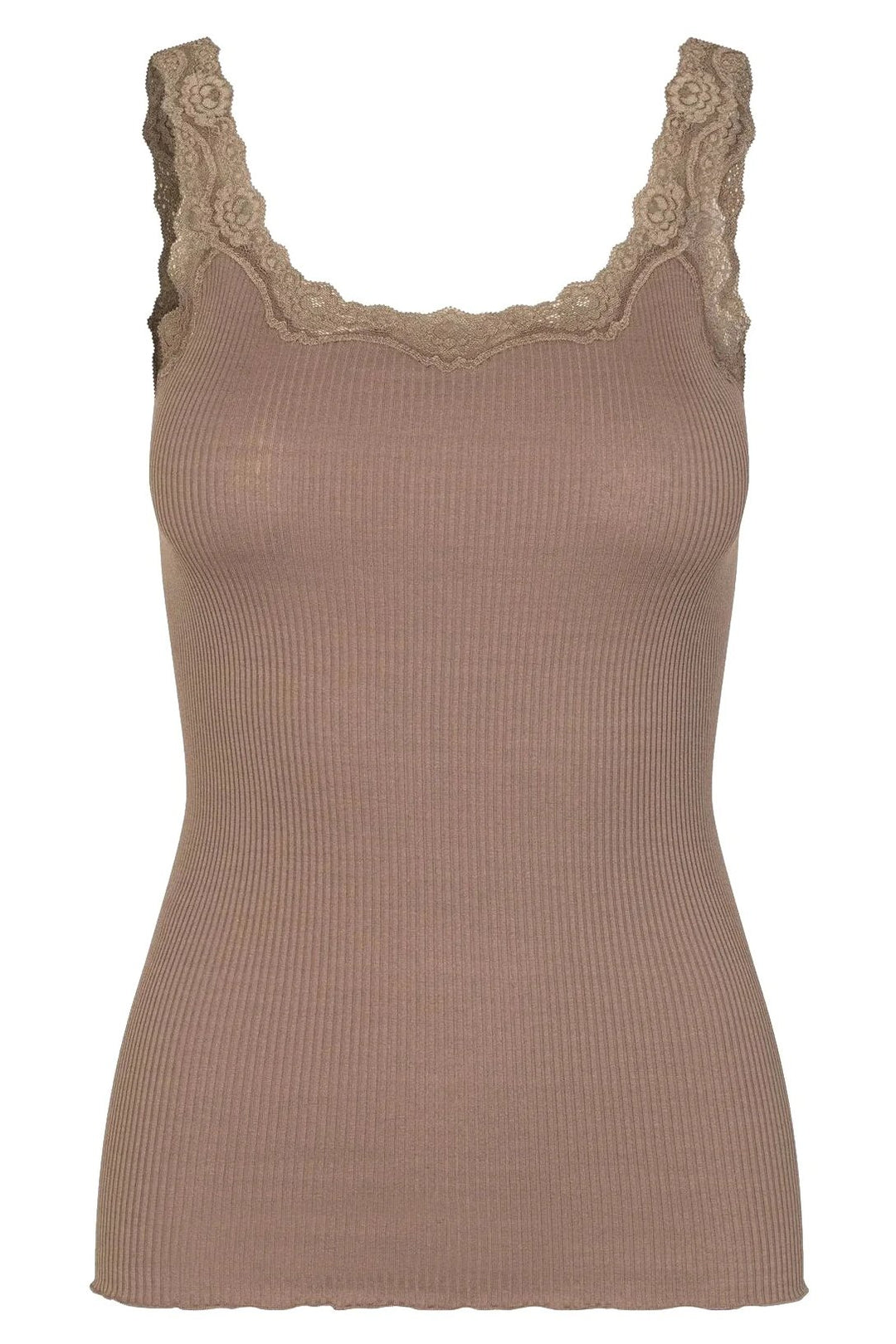 Rosemunde | Silketop | Tanktop med blonder, 5357 koala