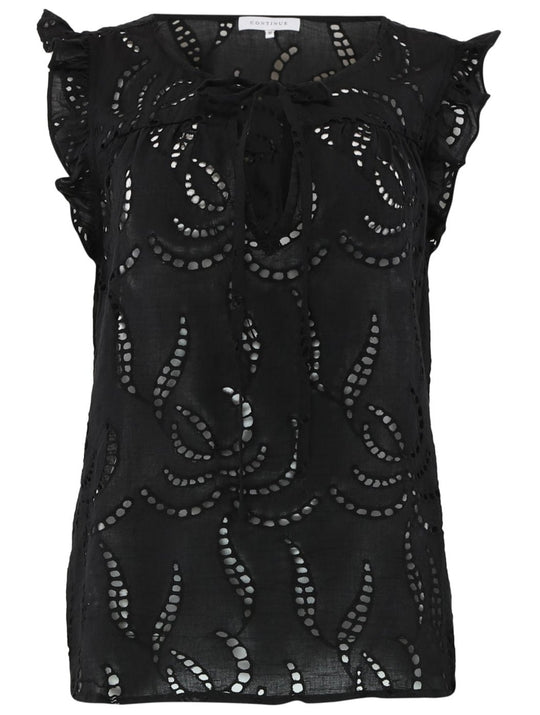 Continue | Top | Lilly Embrodery, black