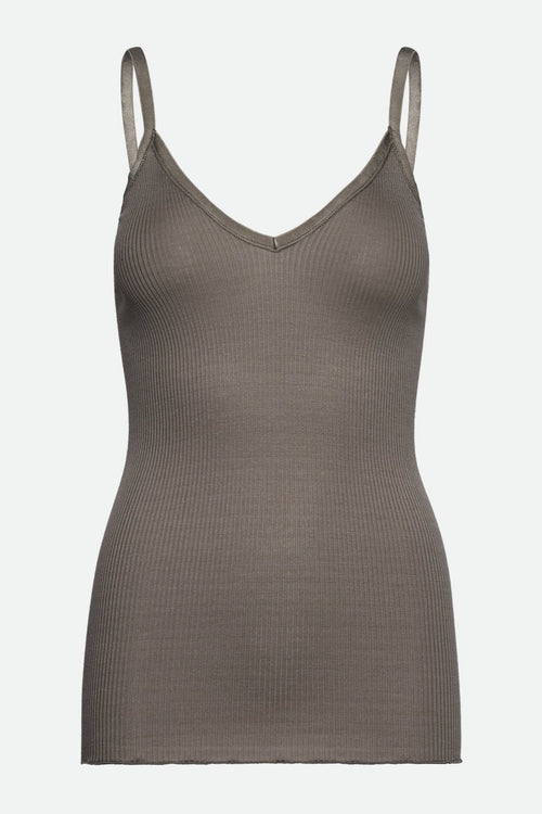 Rosemunde | Silketop | Silkestrop top med elastik, 5166 falcon