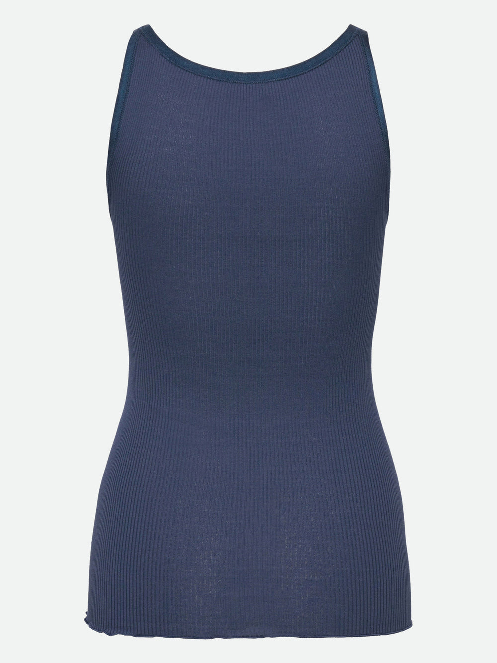 Rosemunde | Silketop | RWBelle Silk U-neck Strap Elastic Top, 5182 Insignia blue