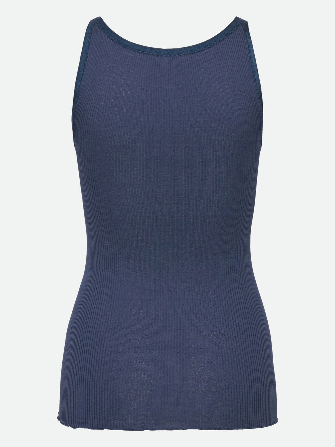 Rosemunde | Silketop | RWBelle Silk U-neck Strap Elastic Top, 5182 Insignia blue