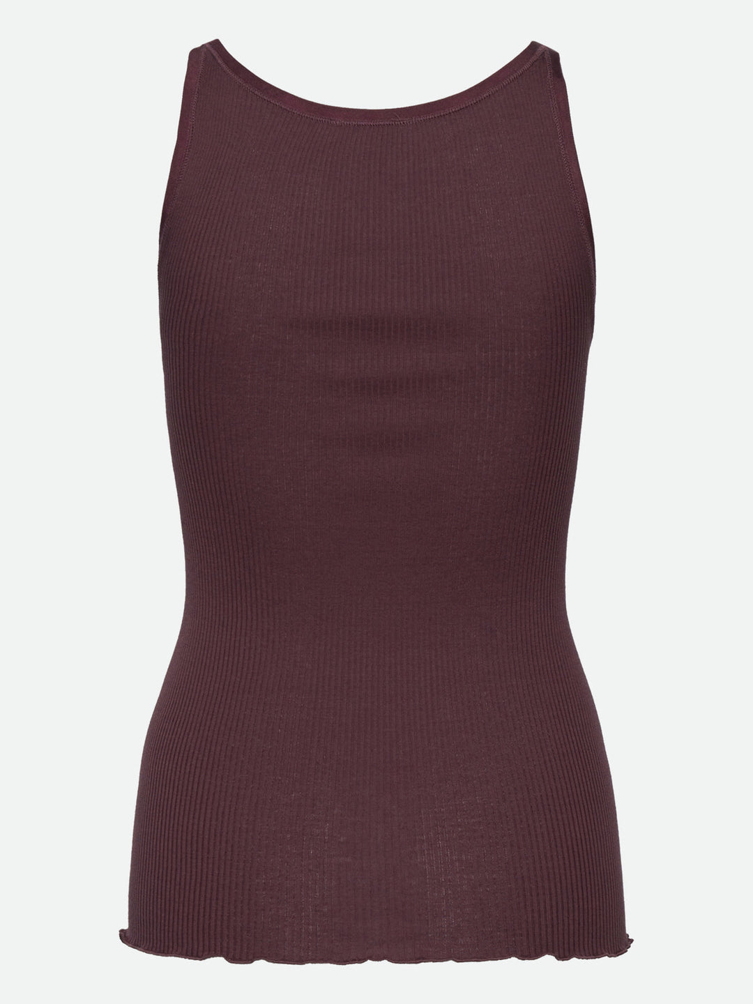 Rosemunde | Silketop | RWBelle Silk U-neck Strap Elastic Top, 5182 fudge