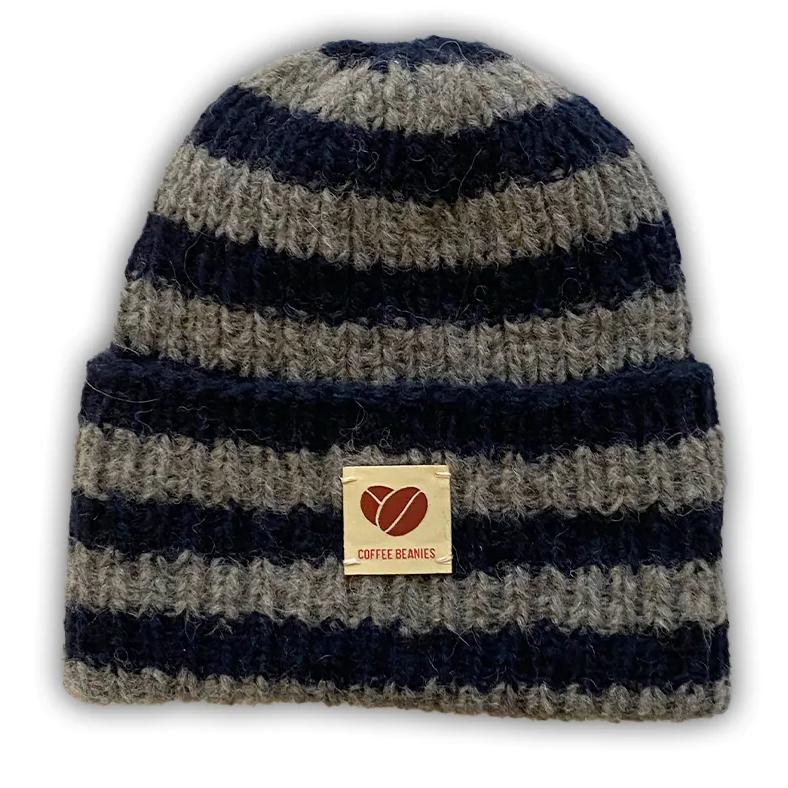 Hue | Coffee Beanies Sky beanie, striped dark blue