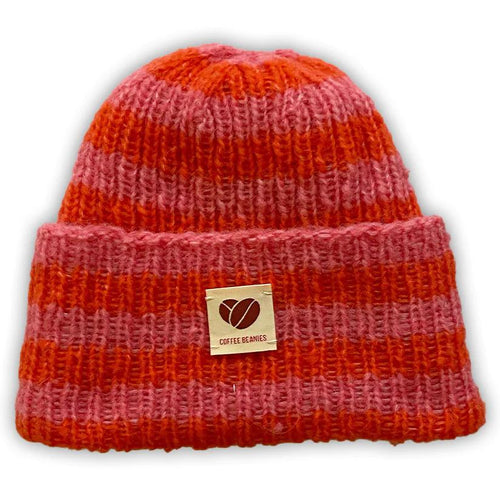 Coffee Beanies | Hue | Sky Beanie, striped red