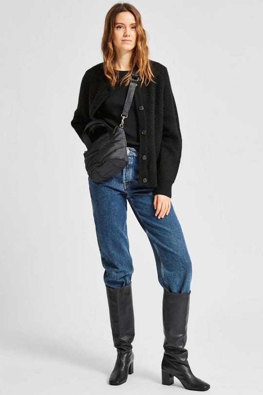 Selected Femme | Cardigan | Lulu ls knit short, black