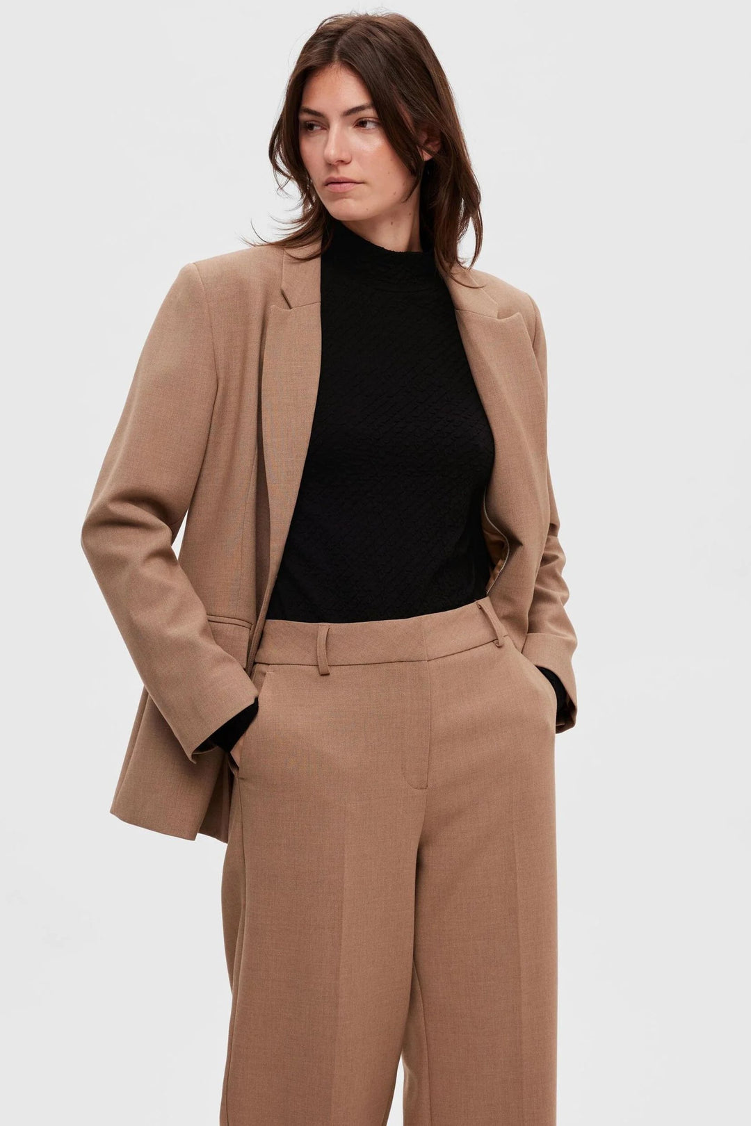 Selected Femme | Bluse | Ginny LS High Neck Top, black