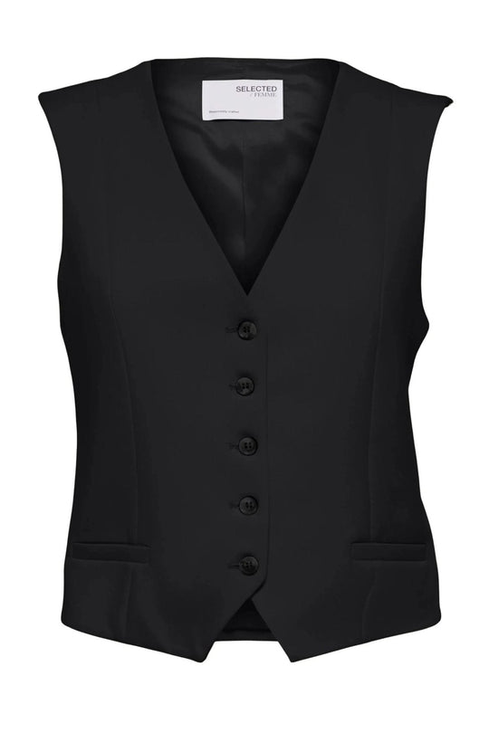 Skræddersyet Vest | Selected Femme Rita, black