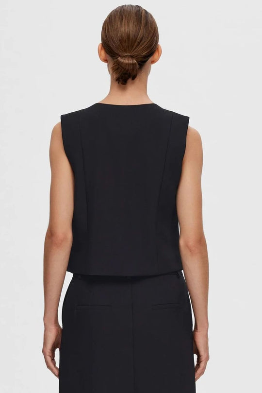 Skræddersyet Vest | Selected Femme Rita, black