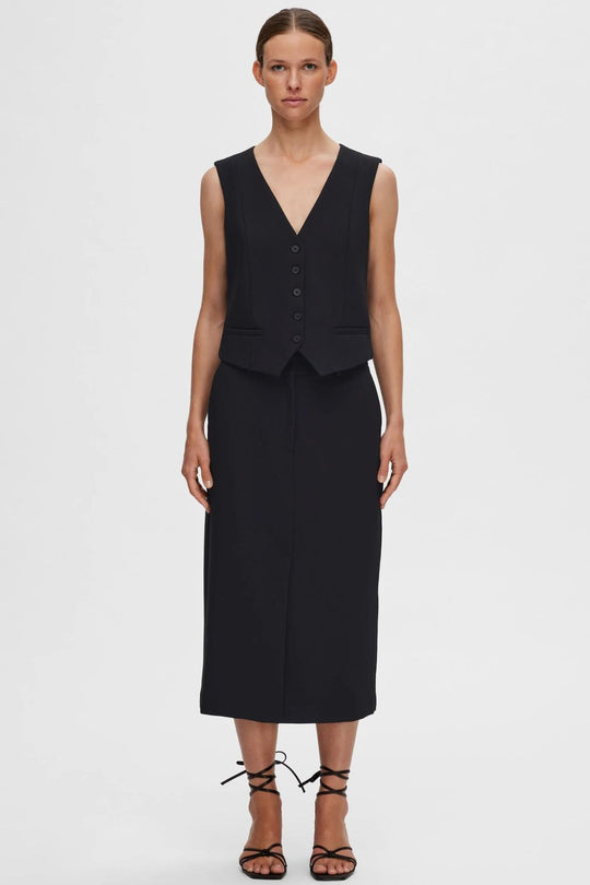 Skræddersyet Vest | Selected Femme Rita, black