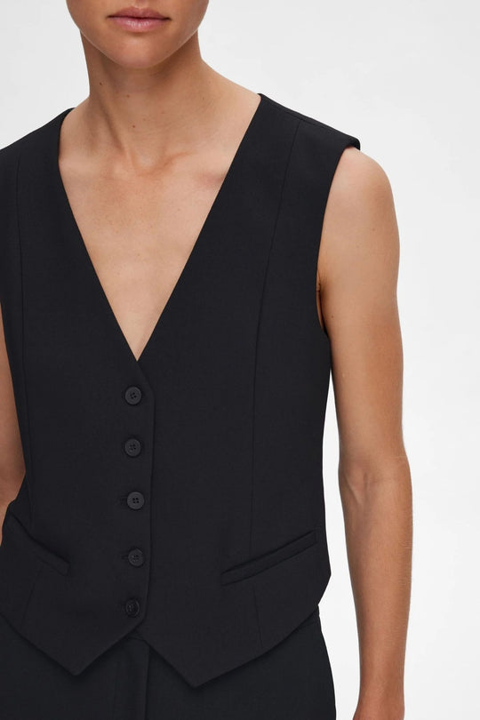 Skræddersyet Vest | Selected Femme Rita, black
