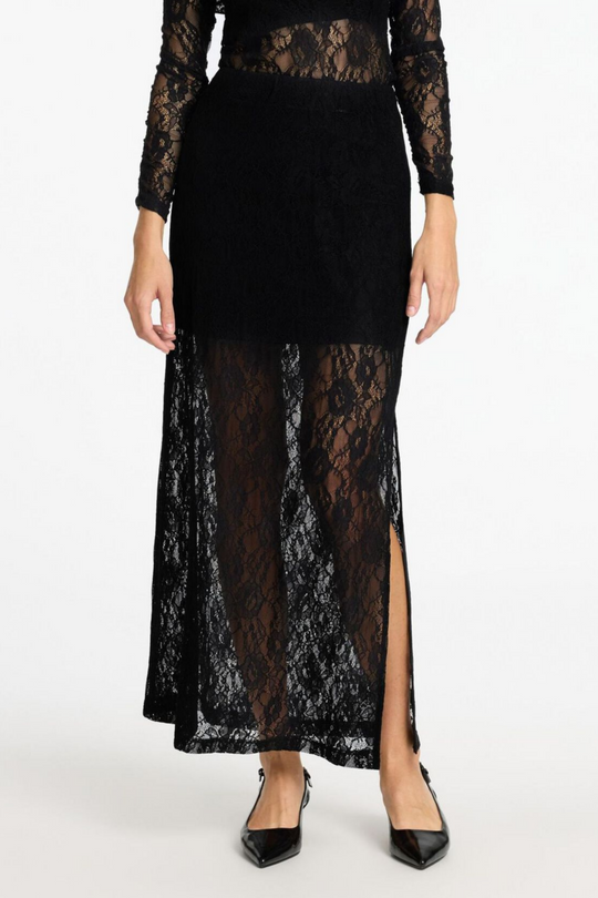 Blonde Maxinederdel fra Selected Femme - Elegant Nederdel i Polyamid