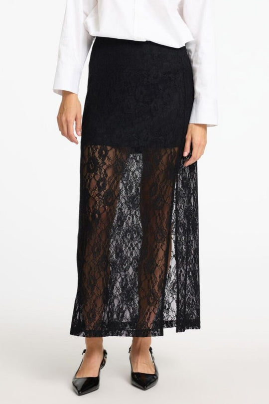 Blonde Maxinederdel fra Selected Femme - Elegant Nederdel i Polyamid