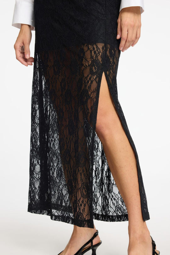 Blonde Maxinederdel fra Selected Femme - Elegant Nederdel i Polyamid