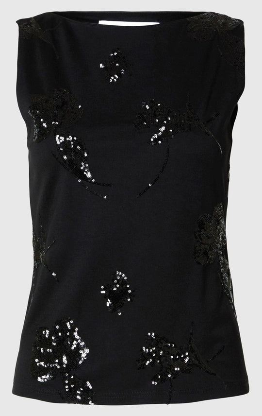 Selected Femme Malli SL Applique Top – Glamourøs Paillettop