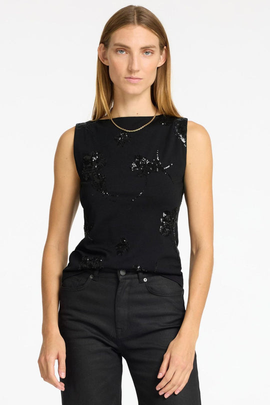 Selected Femme Malli SL Applique Top – Glamourøs Paillettop