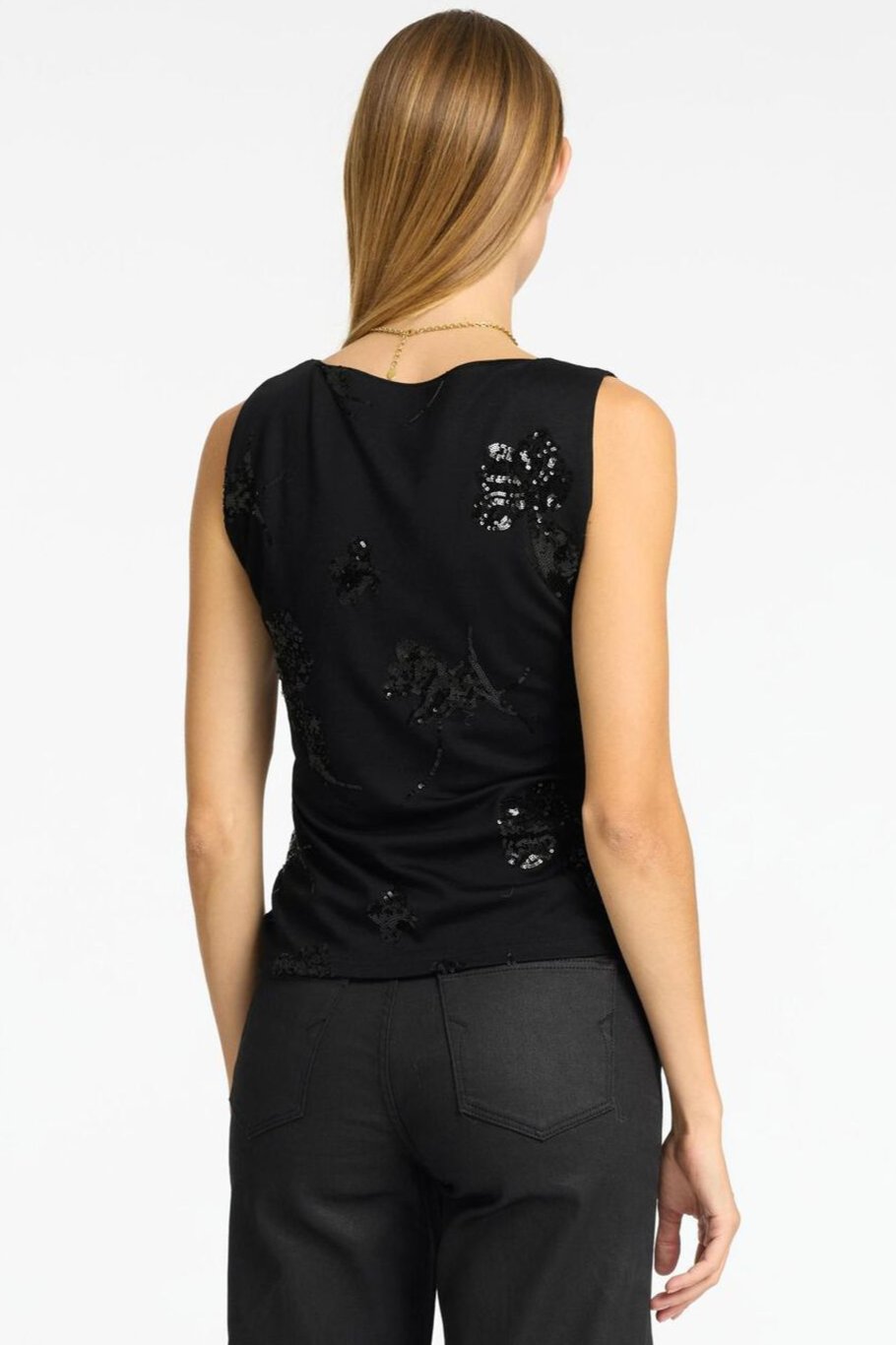 Selected Femme Malli SL Applique Top – Glamourøs Paillettop