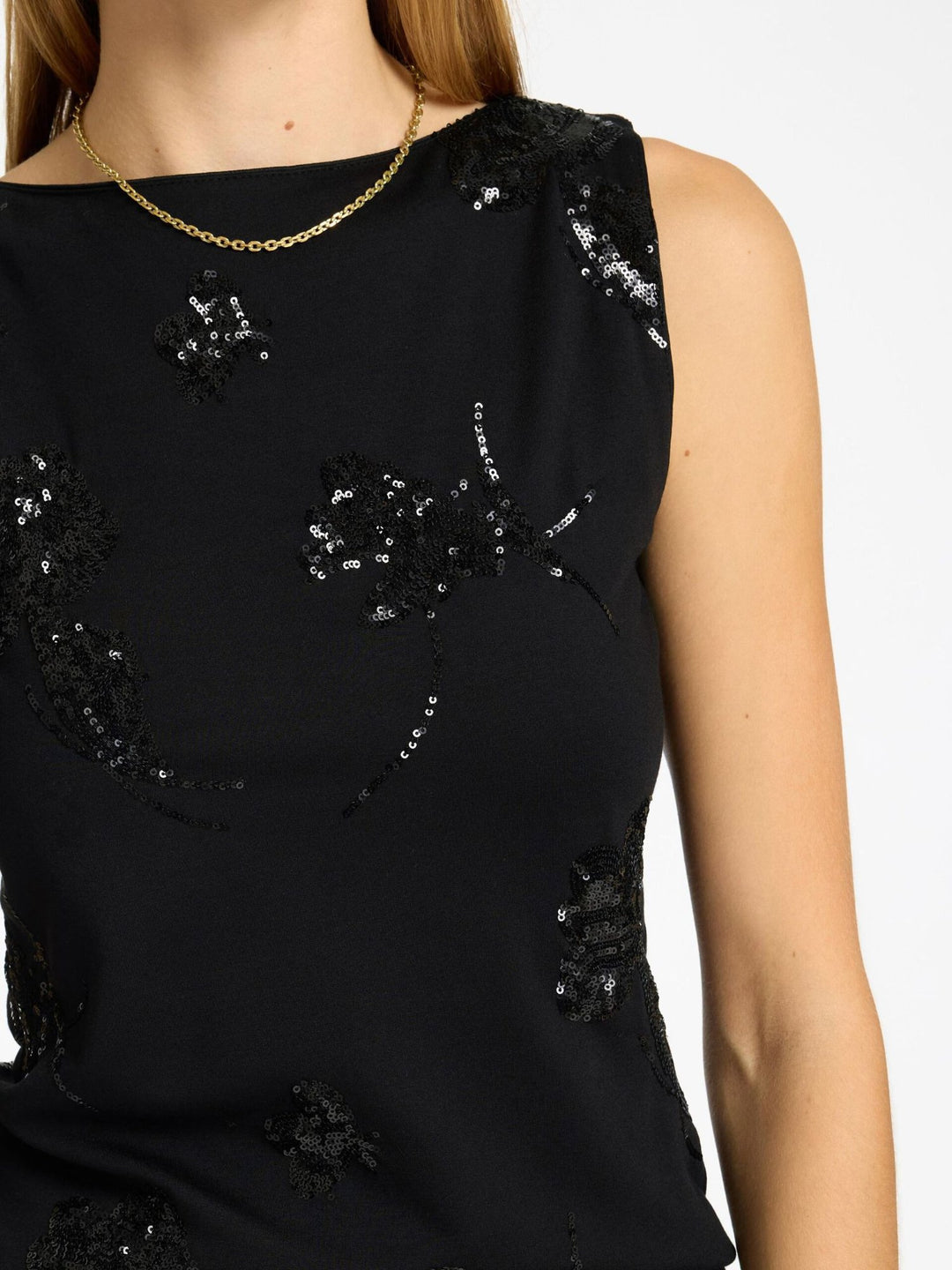 Selected Femme Malli SL Applique Top – Glamourøs Paillettop