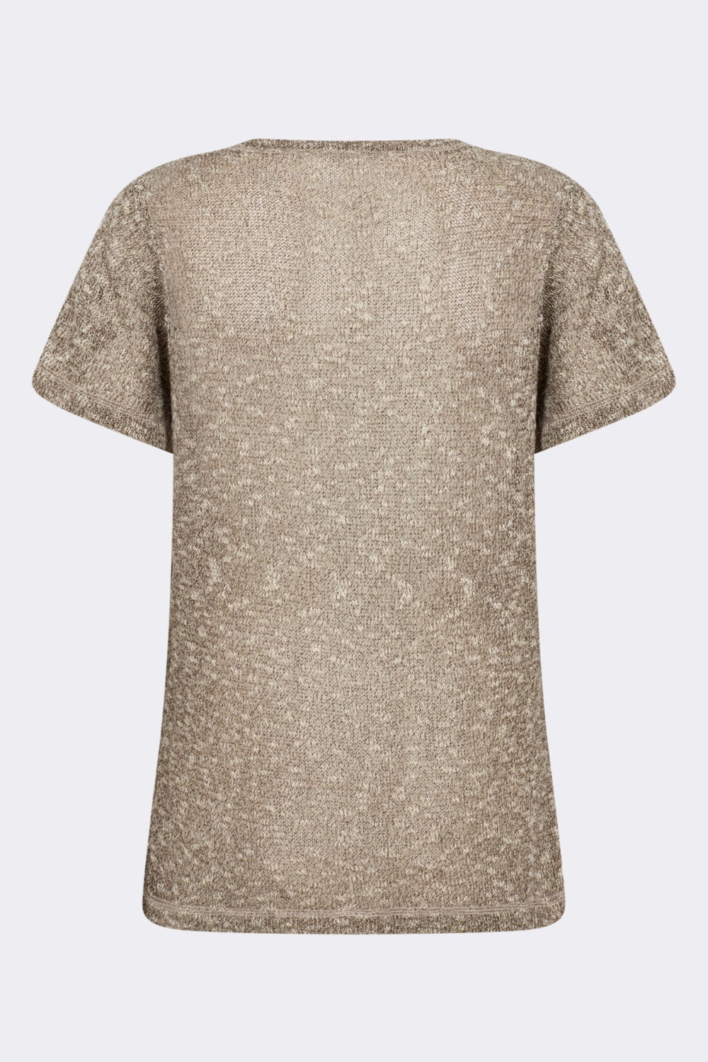 Leveté Room LR-Liv 1 T-shirt i dark brown. Fremstillet i 65 % økologisk bomuld og 35 % polyester med rund hals og komfortabel pasform.