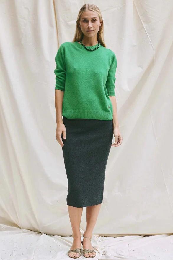 Beta Studios | Nederdel | Galina Skirt, Dark Grey Melange