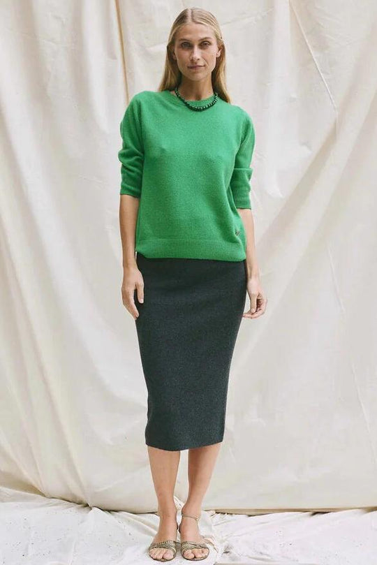 Beta Studios | Nederdel | Galina Skirt, Dark Grey Melange