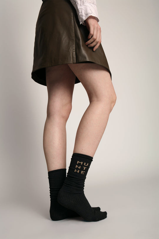Strømper | MUNTHE Ekanea Accessories, charcoal
