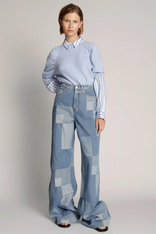 Munthe | Bluse | Manya knit, light blue