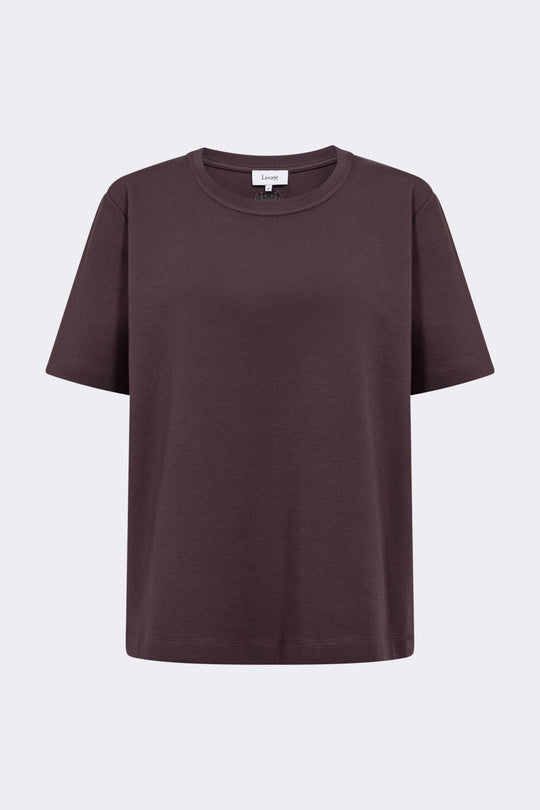 Levete Room LR-Kis 1 T-shirt i bordeaux, ribbet kvalitet med rund hals.