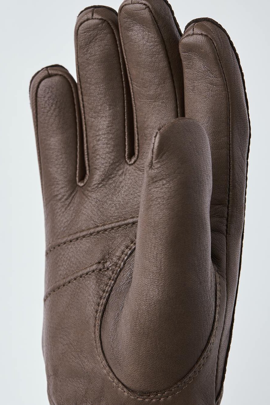 Hestra | Handsker | Deerskin Primaloft Leather Gloves, chocolate