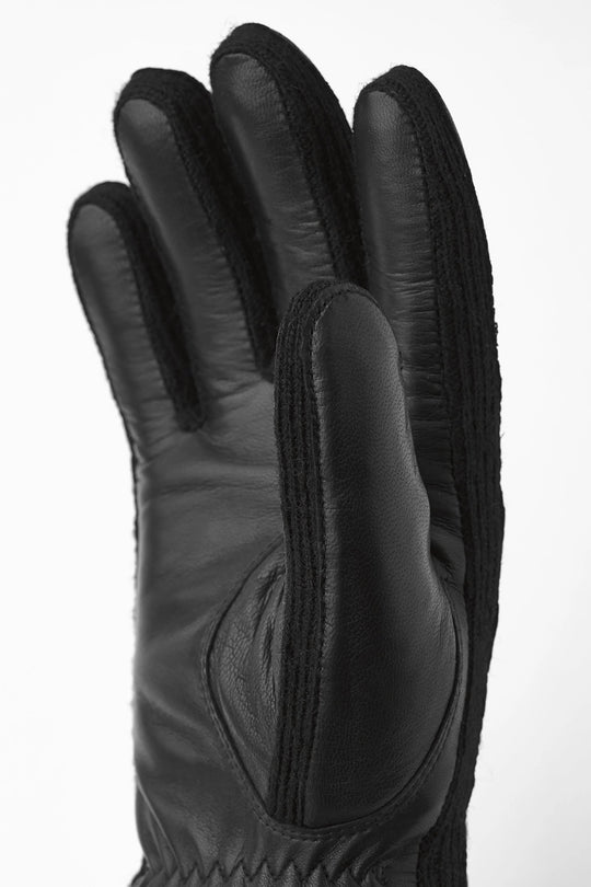 Handsker | Hestra Jeanne uld- og skindshandsker, black