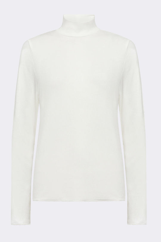 Levete Room LR-Ika 19 T-shirt i LENZING™ ECOVERO™-viskose, med mock neck og lange ærmer.