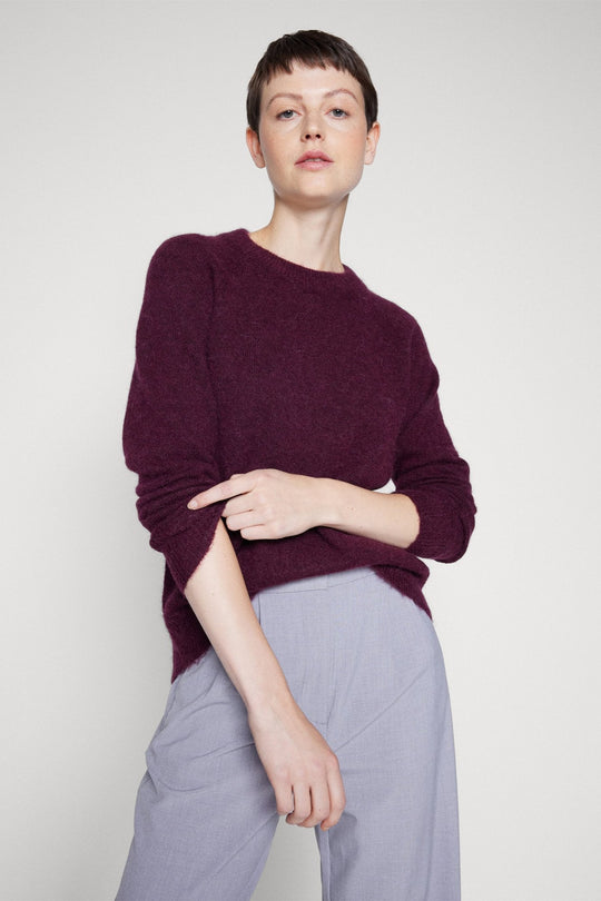 Selected Femme | Sweater | Lulu ls knit o-neck, winetasting