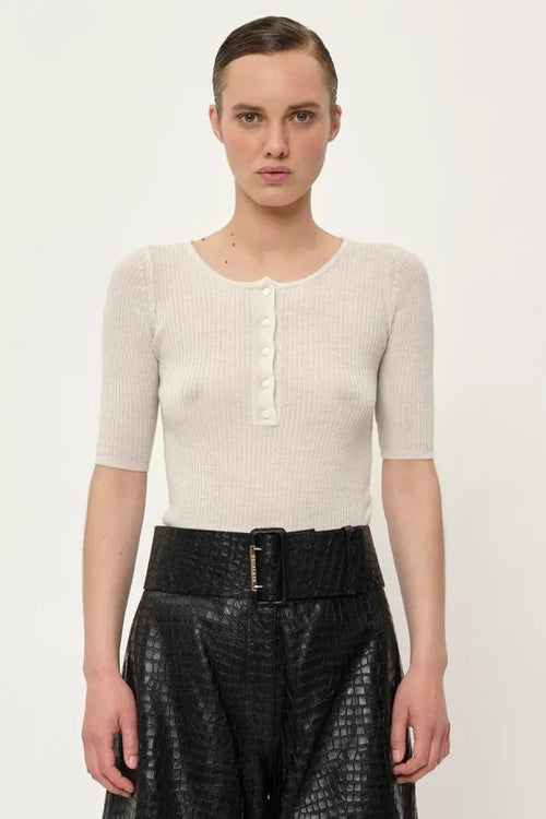 Herskind | Strikbluse | Agnes Knit Blouse, off white