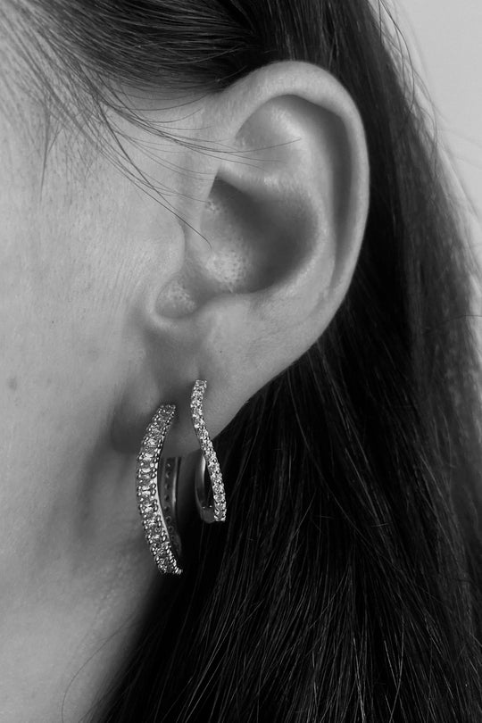 Pico | Øreringe | Amelia Petit Crystal Hoopss, clear
