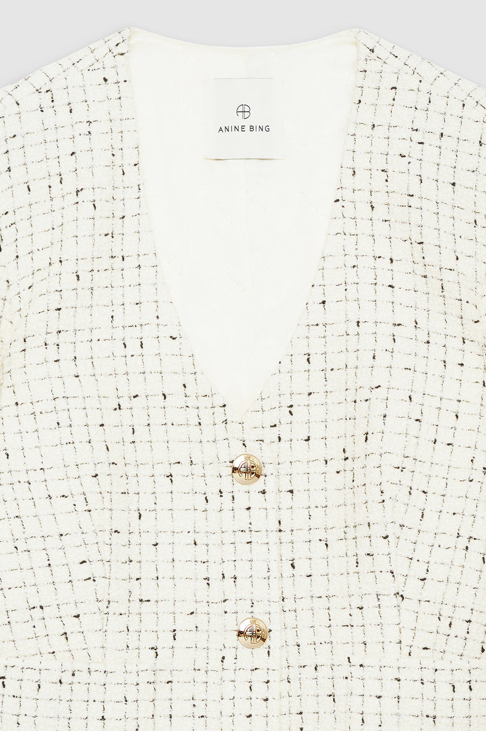 Anine Bing | Jakke | Anitta Jacket, cream and black tweed