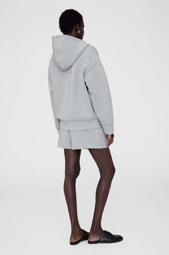 Anine Bing Bond Zip Up Hoodie Framed Monogram