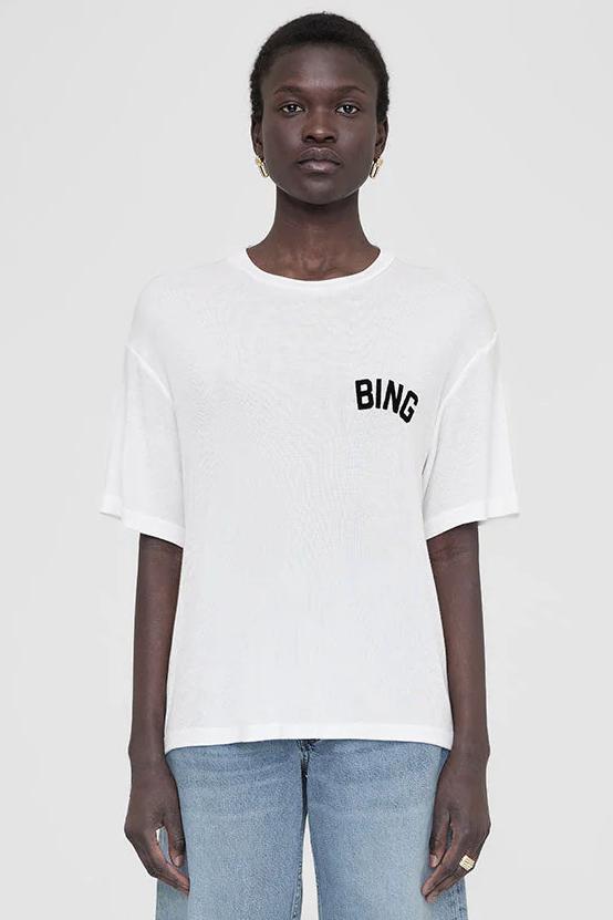 Anine Bing | T-shirt | Louis Tee Hollywood, ivory