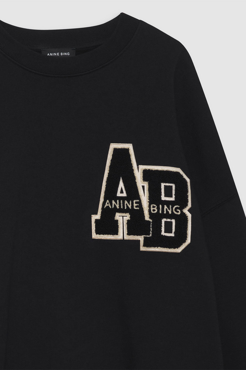Anine Bing | Sweatshirt | Miles Oversized Letterman, black