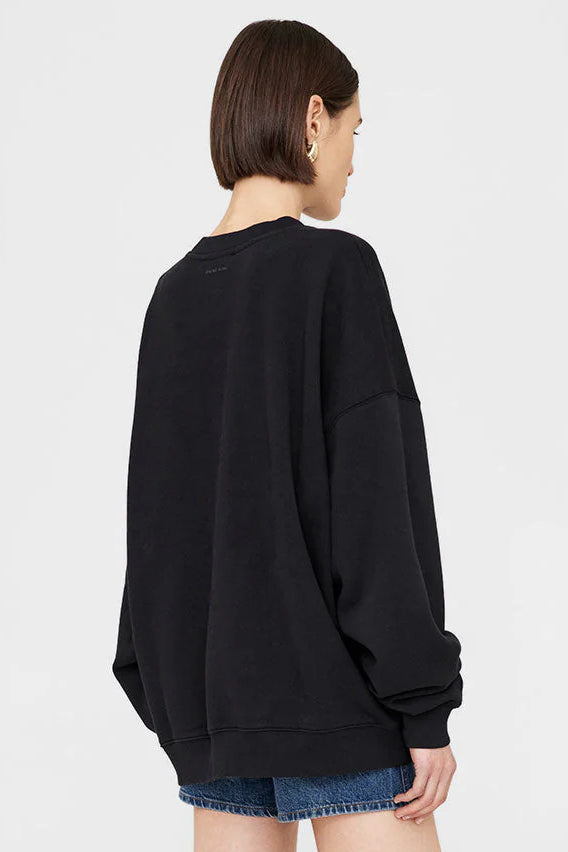 Anine Bing | Sweatshirt | Miles Oversized Letterman, black