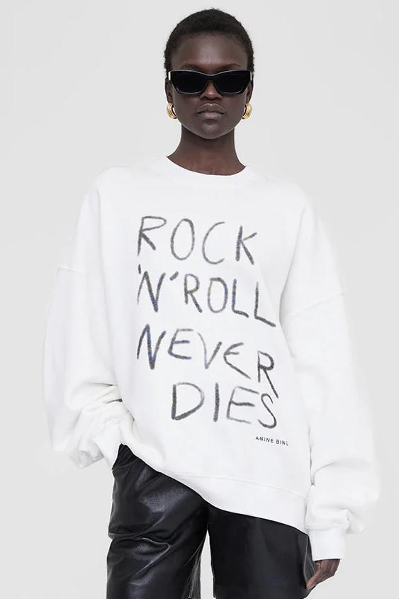 ANINE BING | Sweatshirt | Miles Rock N Roll, ivory