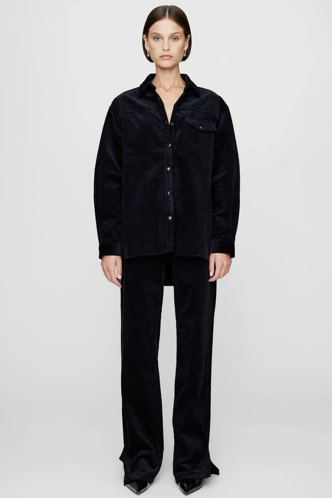 Anine Bing | Jakke | Sloan Shirt, black corduroy