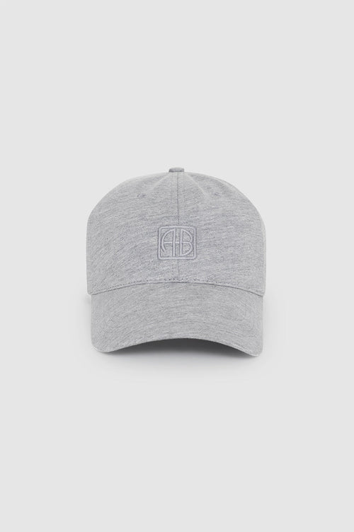 Anine Bing | Kasket | Jeremy Baseball Cap Framed Monogram, heather grey