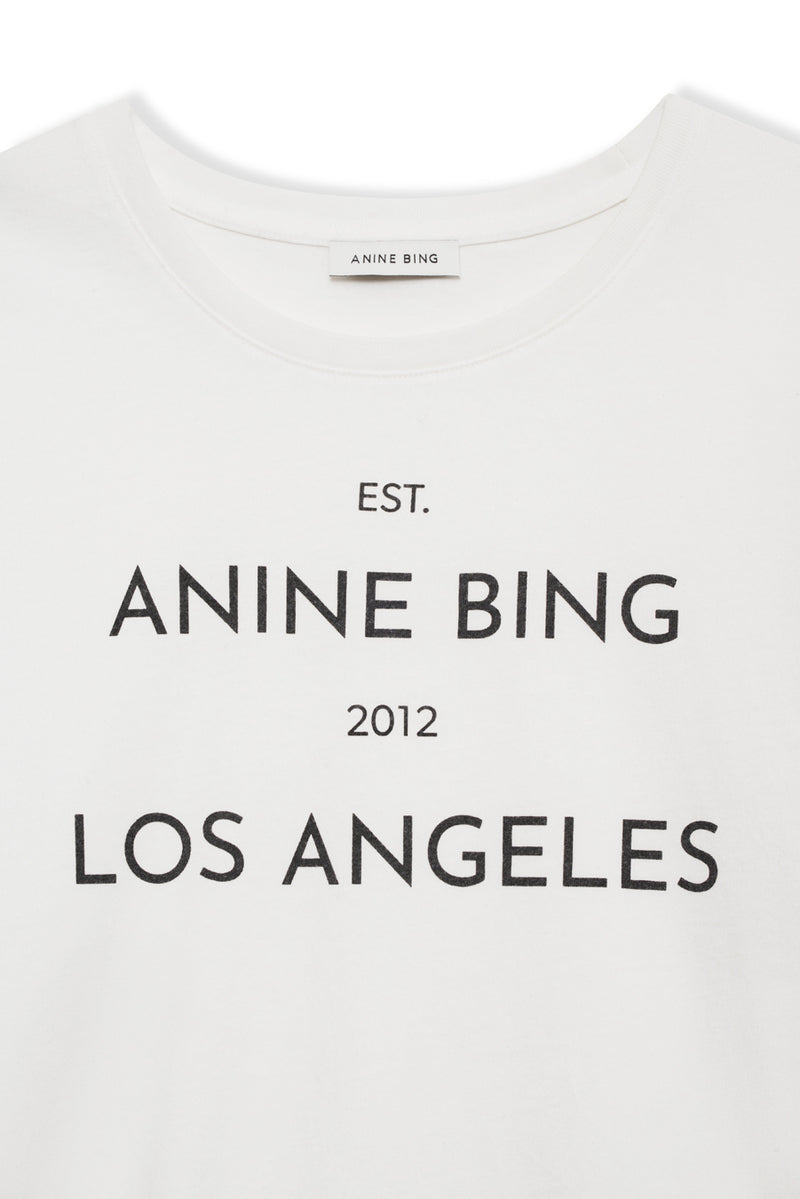 Anine Bing Rudy Tee – oversize t-shirt i blød bomuld med logo print.