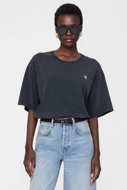 Anine Bing | T-shirt | Rudy Tee Empowerment, washed black